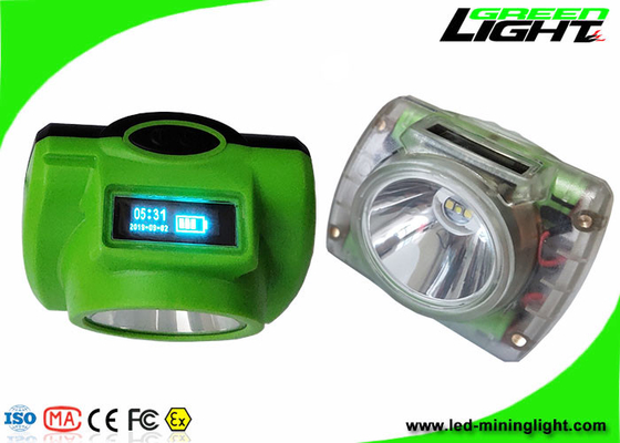 Lampe frontale portative pour mines de charbon 13000 LUX Lampes rechargeables pour capuchon minier avec écran OLED Chargigg USB magnétique