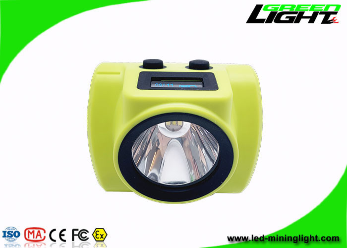 800mA lampe de capuchon sans fil 18000lux 6.8Ah Panasonic Li Ion batterie OLED écran Rechargeable mineur phare Silicone ABS