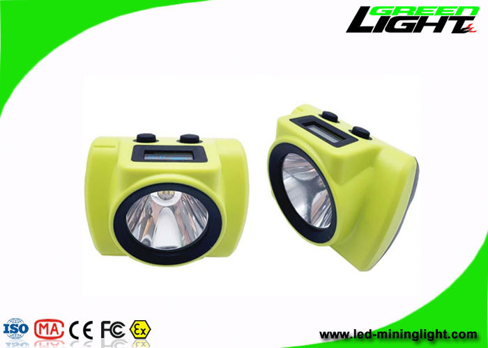 la lampe de chapeau sans fil des mineurs 6.8Ah 18000lux IP68 imperméabilisent avec le matériel ignifuge de Bayer d'écran d'OLED