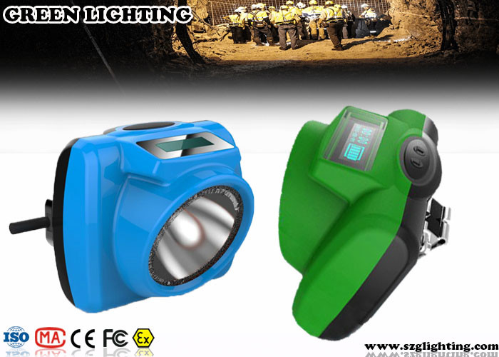 Torche principale de mineurs d'IP68 1W, 5.2Ah lampe de casque de PC de 13000 lux avec l'écran d'OLED