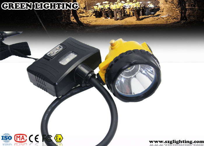 Lampe de mineurs menés semi attachée avec le voyant d'alarme arrière, mineur Headlight de 6.8Ah 3.7V