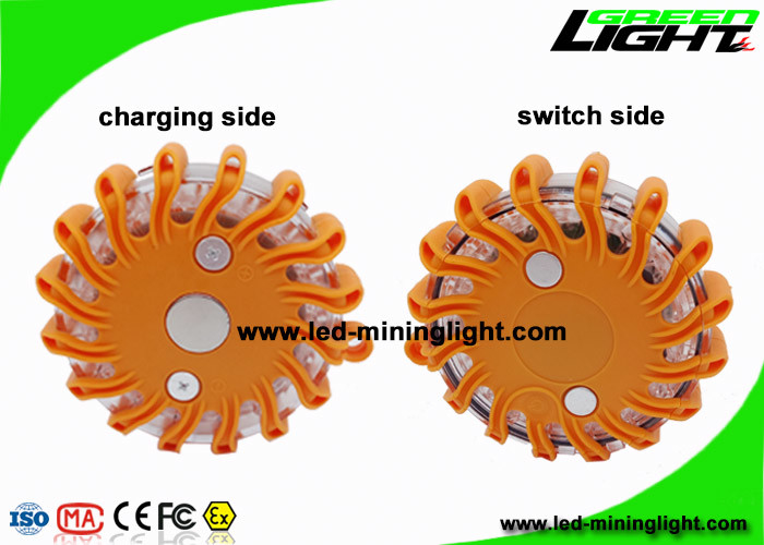 La route ambre rechargeable imperméable d'IP65 LED évase balise de clignotant de disque de secours de fusée de bord de la route de voyant d'alarme