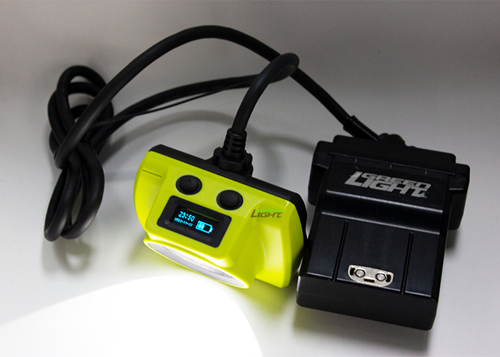 Lampe frontale de mineur souterraine de sécurité haute luminosité 25000lux, antidéflagrante, 530lum, 14Ah, lampes minières, 60 heures d'autonomie