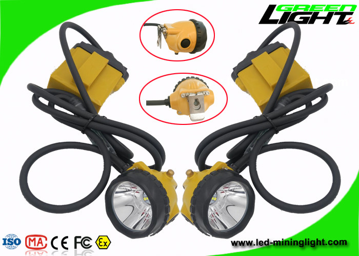 Lumières de extraction rechargeables du casque antichoc LED de la preuve 25000lux de l'eau IP68 avec la capacité 10.4Ah