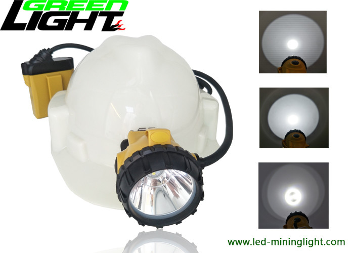 25000 tasse de allumage en aluminium de Lux Corded Miners Cap Lamp 10.4Ah avec la tache lumineuse parfaite IP68 imperméable