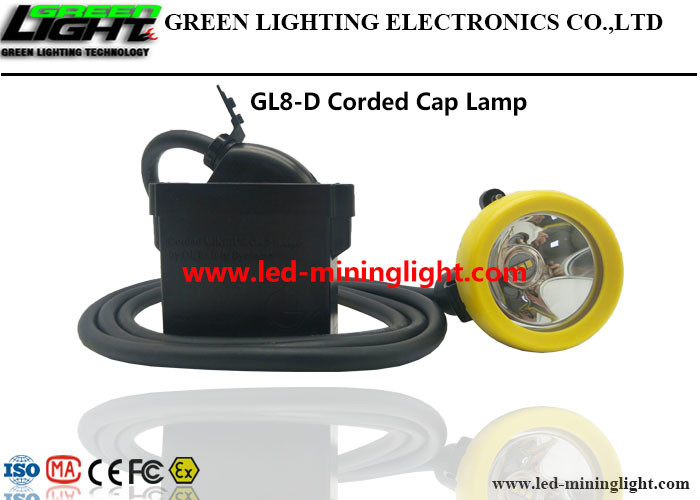 Lithium léger Ion With Silicon Button Cap de la lampe de chapeau de mineurs de LED 10000lux 7.8Ah