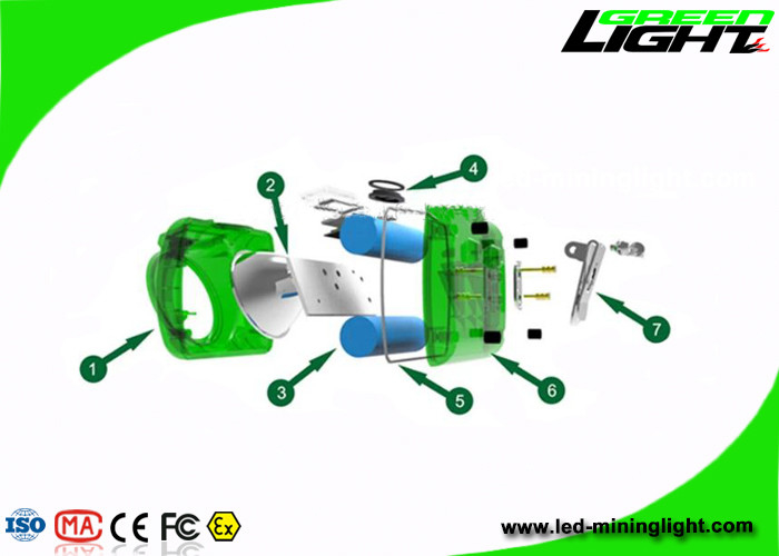 La batterie rechargeable menée sans fil compacte Msha de la lampe de chapeau de mineurs 6.8ah a approuvé