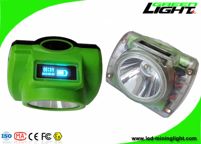 Lampe frontale portative pour mines de charbon 13000 LUX Lampes rechargeables pour capuchon minier avec écran OLED Chargigg USB magnétique