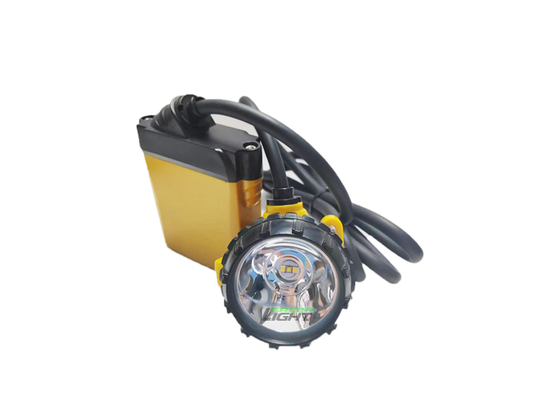 Lampe frontale de mineur de charbon souterraine à LED rechargeable de 25000 Lux, 10,4 Ah, avec chargeur